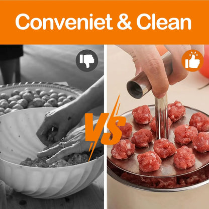 Stainless Steel Meatball Maker with 6 Holes for Quick DIY Meatballs🍲