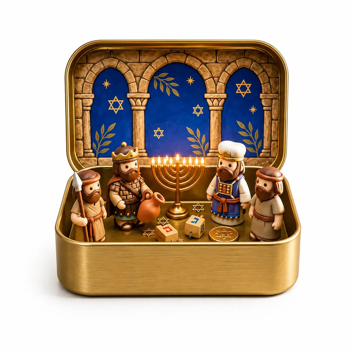 ✝️Religious Pocket-Size Mini Nativity Scene Set with Storage Box