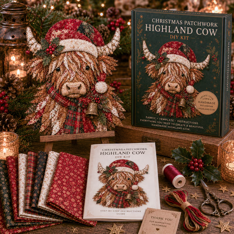 🔥LAST DAY 49% OFF - 🎄🎅Christmas Patchwork Fabric DIY Decor Kit