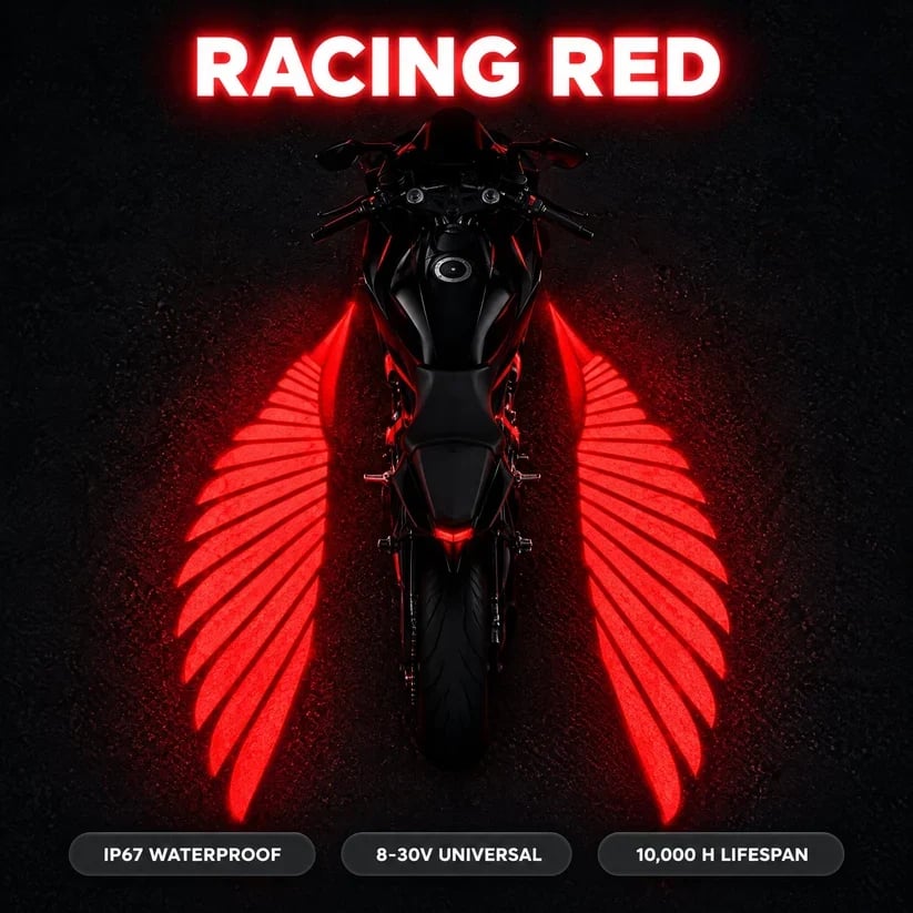 ⏰ LAST DAY 50% OFF 🏍️ Angel Wing Motorcycle LED Projector Lights (1 Pair)