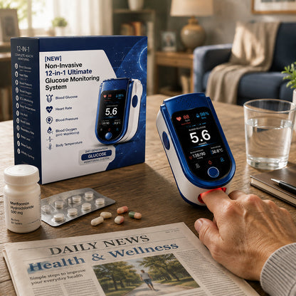 🩺 Non-Invasive Daily Health Tracker | 💧 Needle-Free Wellness Trend Monitoring Device