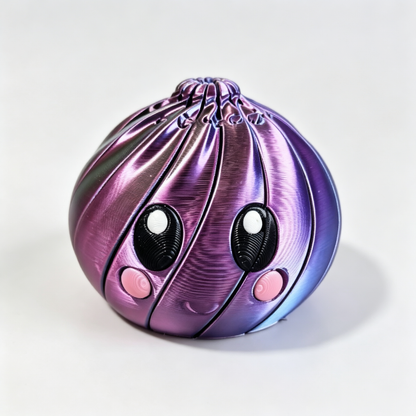 💯🌀 3D Printed Telescopic Fidget Dumpling - Cute Kawaii Collapsible Spiral Desk Toy & Stress Reliever