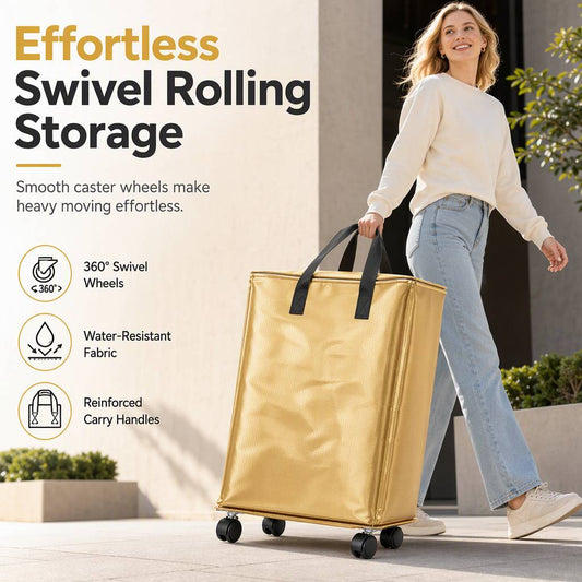 ⏰Large Capacity Waterproof Foldable Moving Bag
