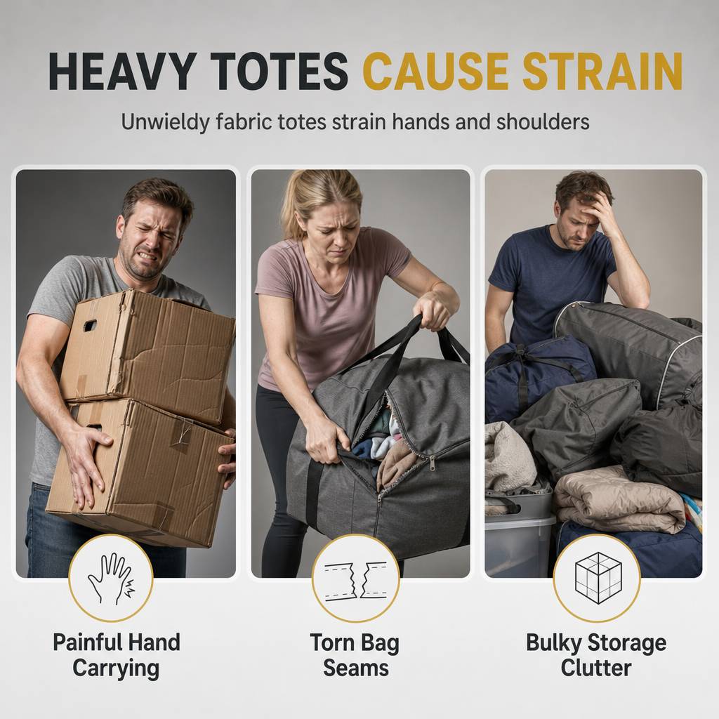⏰Large Capacity Waterproof Foldable Moving Bag