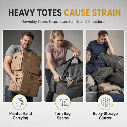⏰Large Capacity Waterproof Foldable Moving Bag