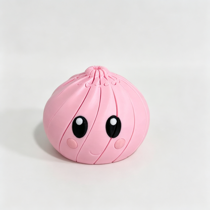 💯🌀 3D Printed Telescopic Fidget Dumpling - Cute Kawaii Collapsible Spiral Desk Toy & Stress Reliever