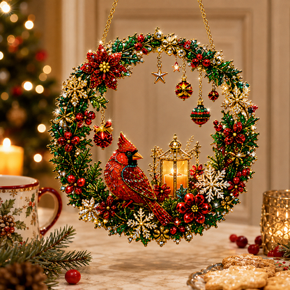 🎄✨DIY Christmas Pearl Art Diamond Painting Acrylic Wreath Pendant🎁
