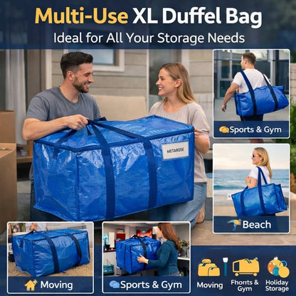 🔥 Black Friday Sale 📦 24 Gallon Extra Large Heavy Duty Foldable Moving Bags With Carrying Handles, Zippers and Tag Pocket, Outdoor Camping, water proof Organiser