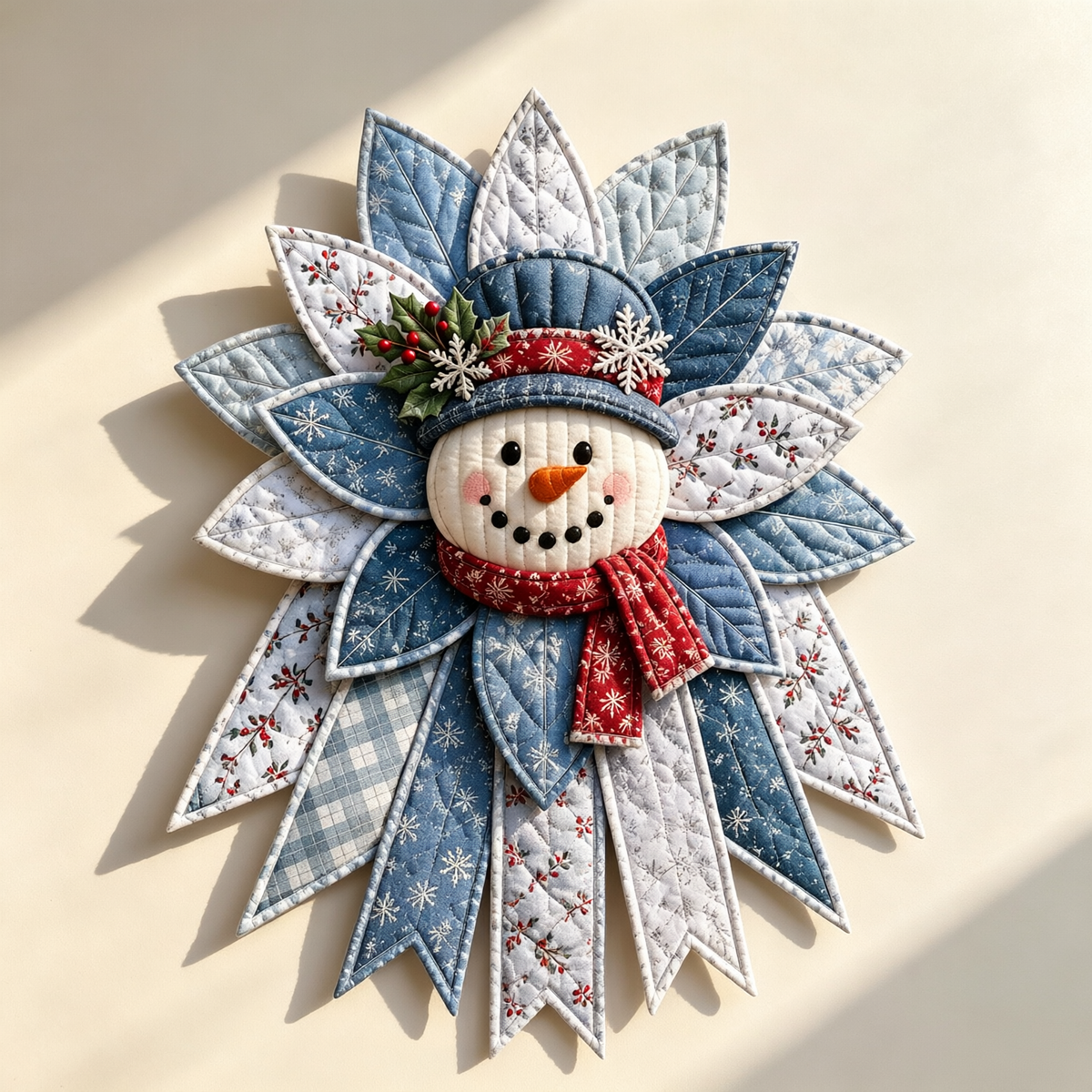 🎉 Holiday Celebration 50% OFF 🎄 – Festive Quilted Christmas Door Hanging DIY Sewing Kit