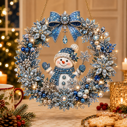 🎄✨DIY Christmas Pearl Art Diamond Painting Acrylic Wreath Pendant🎁