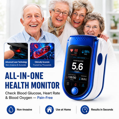 🩺 Non-Invasive Daily Health Tracker | 💧 Needle-Free Wellness Trend Monitoring Device