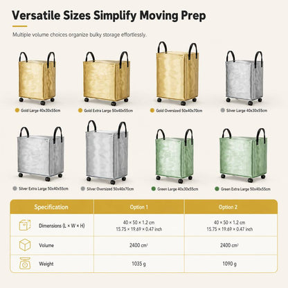 ⏰Large Capacity Waterproof Foldable Moving Bag