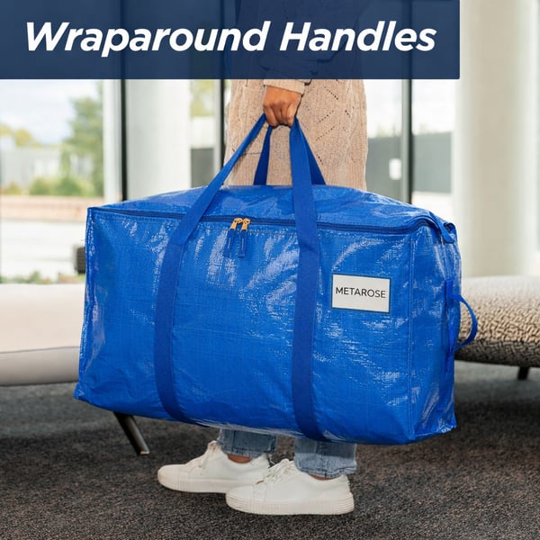 🔥 Black Friday Sale 📦 24 Gallon Extra Large Heavy Duty Foldable Moving Bags With Carrying Handles, Zippers and Tag Pocket, Outdoor Camping, water proof Organiser