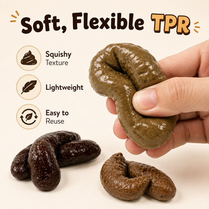 🔥7PCS Realistic Fake Poop Prank Set - Hilarious Gag Gift for Parties & Office