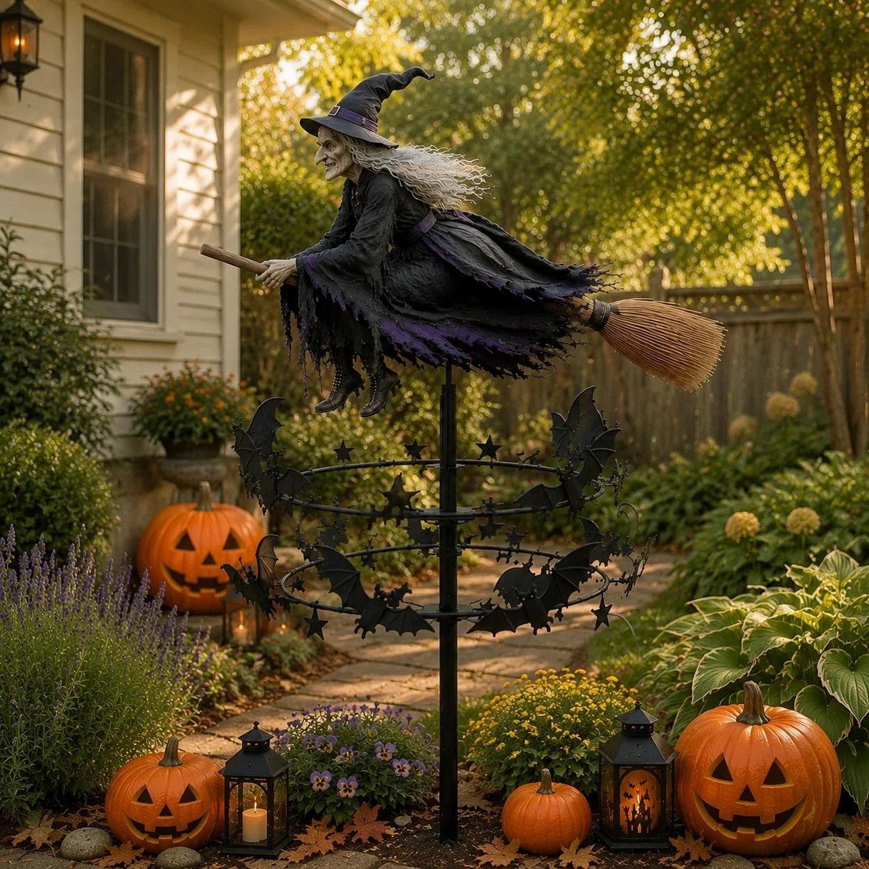 🔥Halloween Early Bird Special - 🧙49% Off The Enchanted Witch Garden Wind Spinner