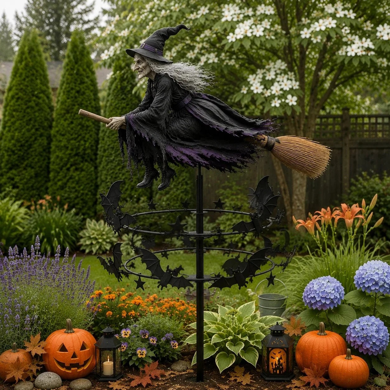 🔥Halloween Early Bird Special - 🧙49% Off The Enchanted Witch Garden Wind Spinner