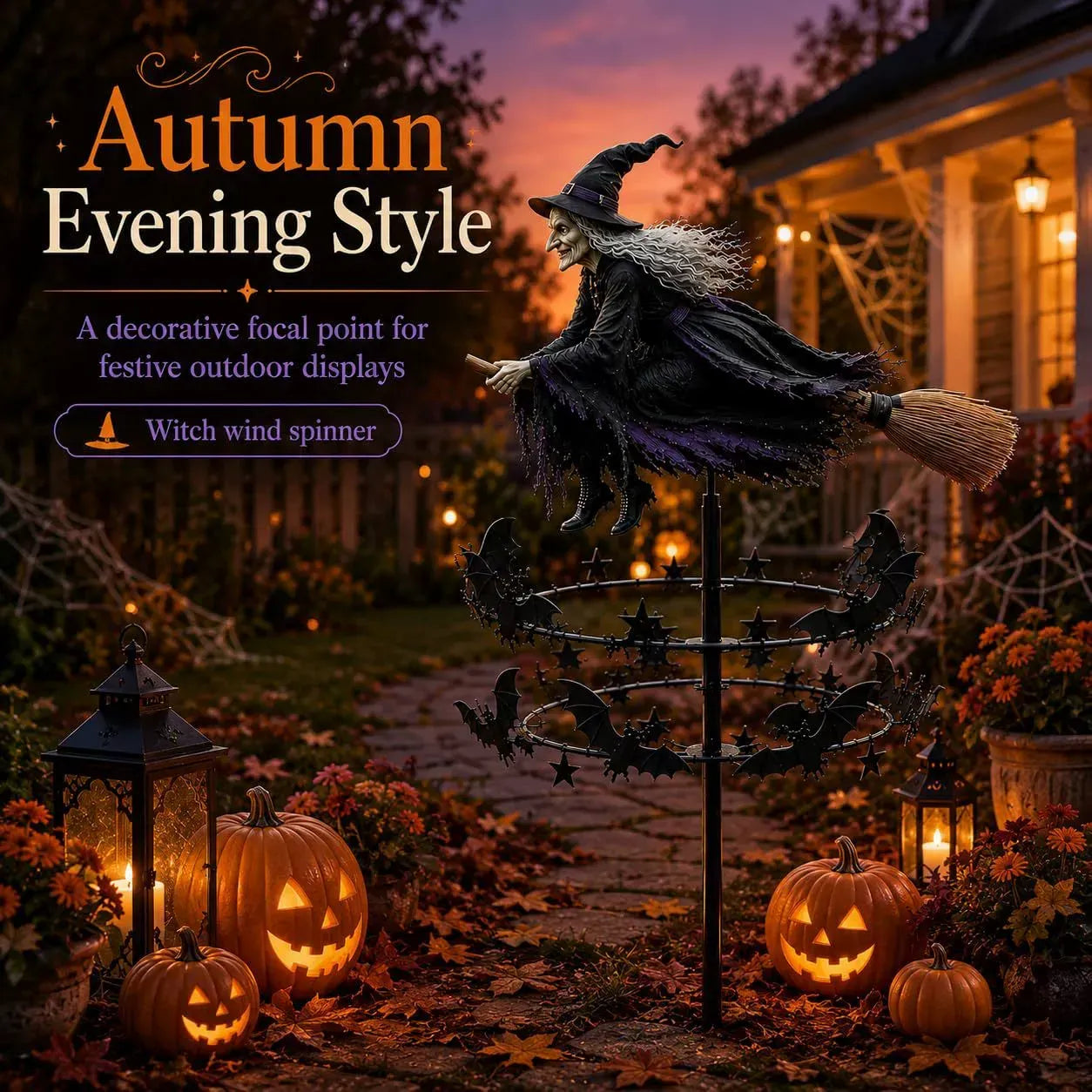 🔥Halloween Early Bird Special - 🧙49% Off The Enchanted Witch Garden Wind Spinner