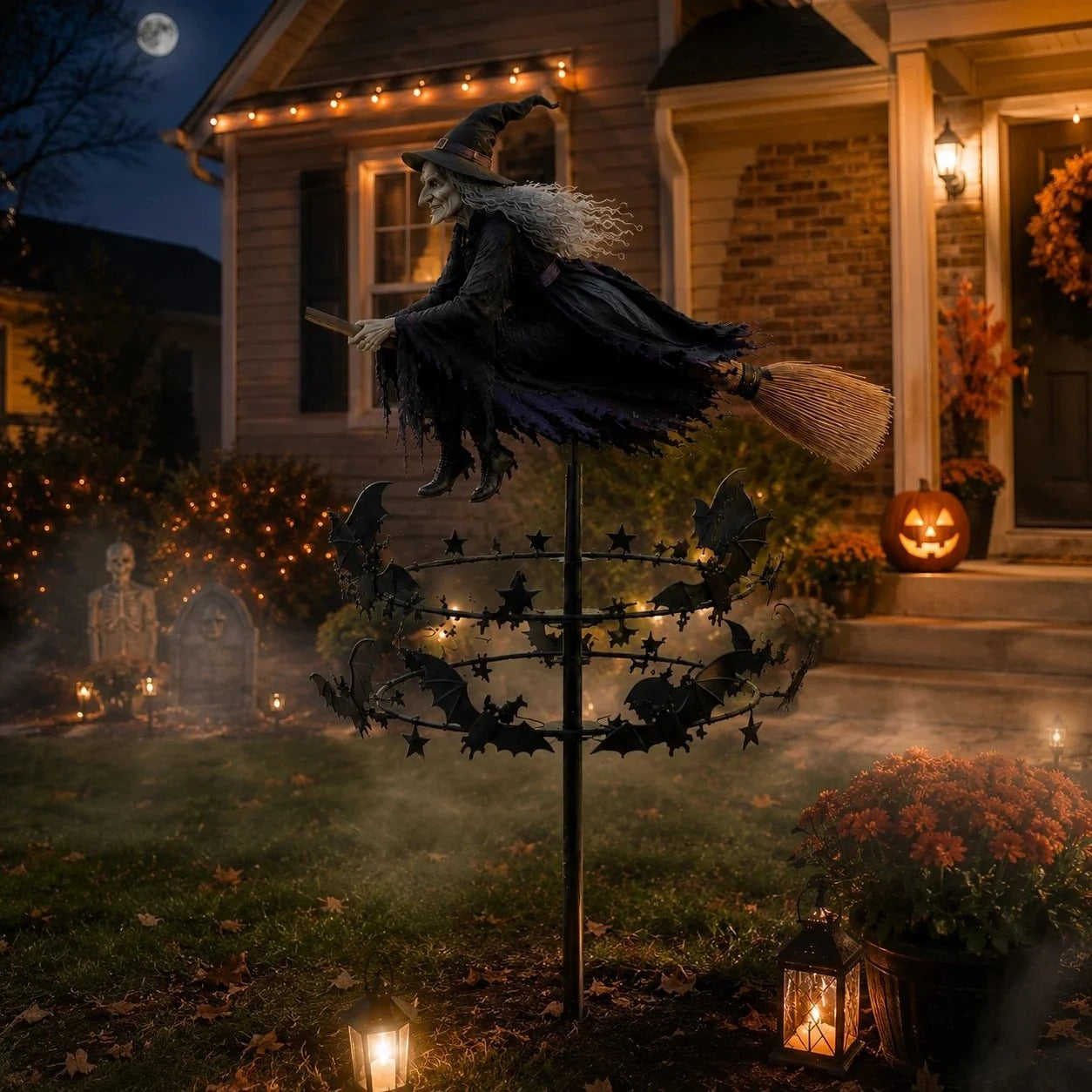 🔥Halloween Early Bird Special - 🧙49% Off The Enchanted Witch Garden Wind Spinner