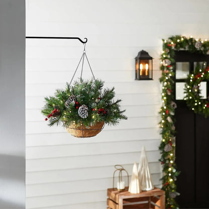 🎄Christmas Promotion 49% OFF🔥Pre-Lit Artificial Christmas Hanging Basket