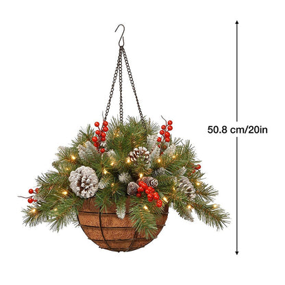 🎄Christmas Promotion 49% OFF🔥Pre-Lit Artificial Christmas Hanging Basket