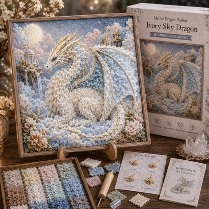 🎁Last Day 49% OFF🐉 Mythic Dragon Realms 3D Fabric Poke Art Kit
