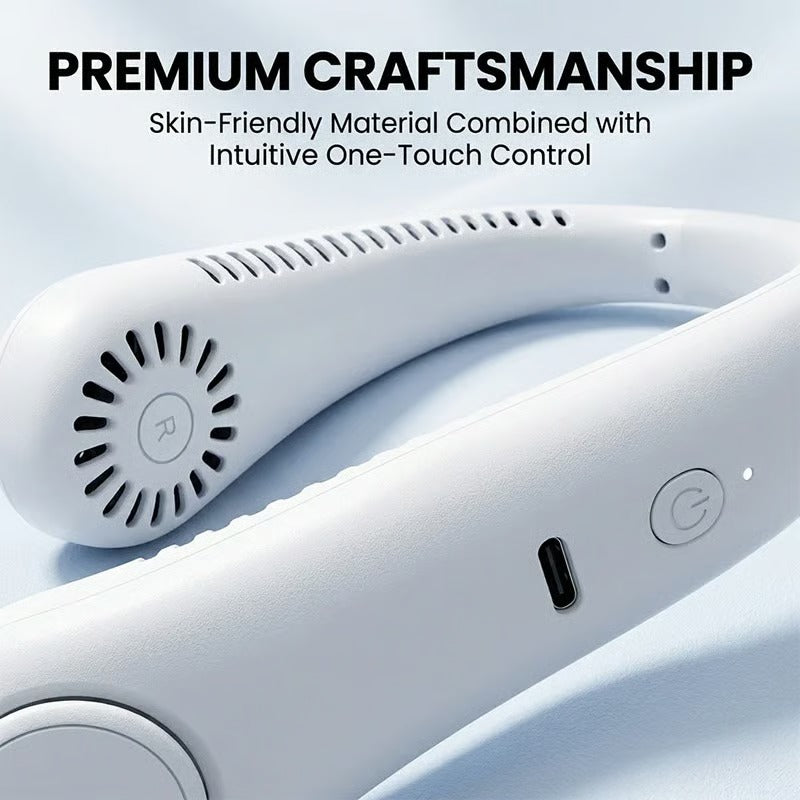 🔥LAST DAY 50% OFF -360° Bladeless Wearable Neck Fan Portable Quiet Air Cooler