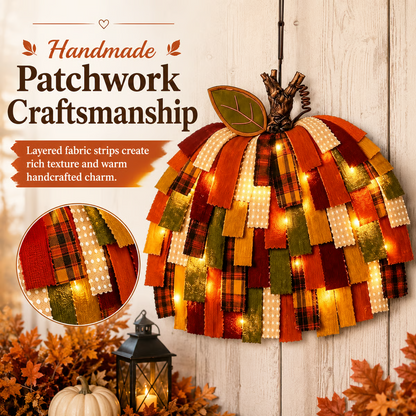 🔥Handmade Patchwork Pumpkin Door Hanger🎃