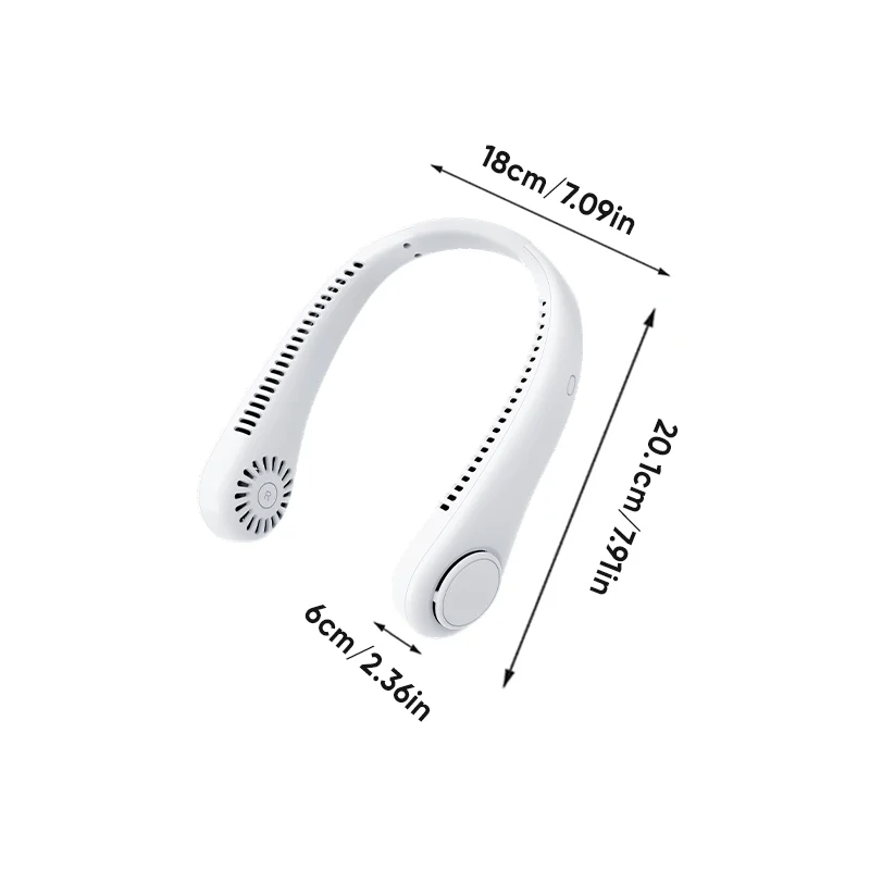 🔥LAST DAY 50% OFF -360° Bladeless Wearable Neck Fan Portable Quiet Air Cooler