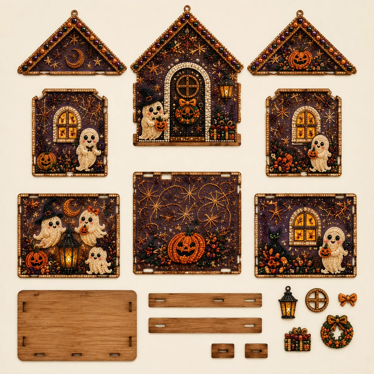 🎃🧙Plymagic DIY Pearl Art - Moonlight Enchanted Cottage Collection