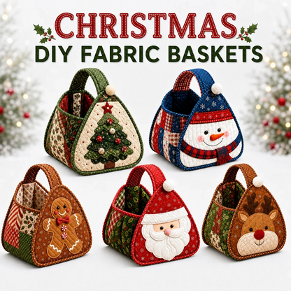 🎉🎄 Christmas Character Quilted DIY Carry Basket🎁