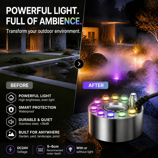 🎃Halloween Ultrasonic mist generator with 12 LEDs👿
