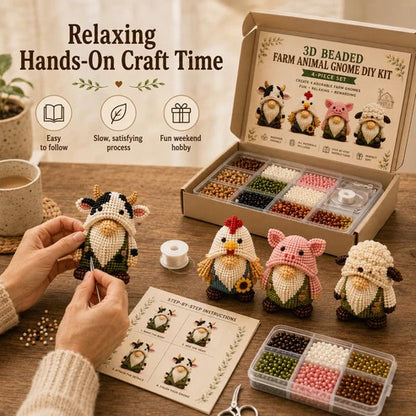 🔥3D Beaded Gnome DIY Kit Collection✨🎁