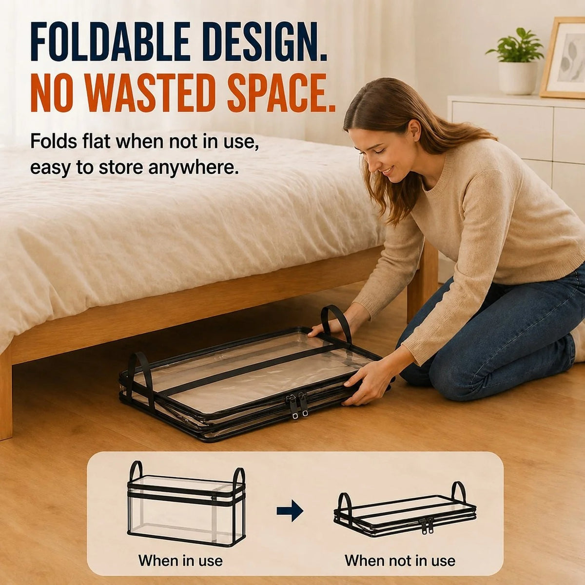 🔥Last Day 49% OFF📦 Large Clear Thick Plastic Storage Box with Hinged Lid