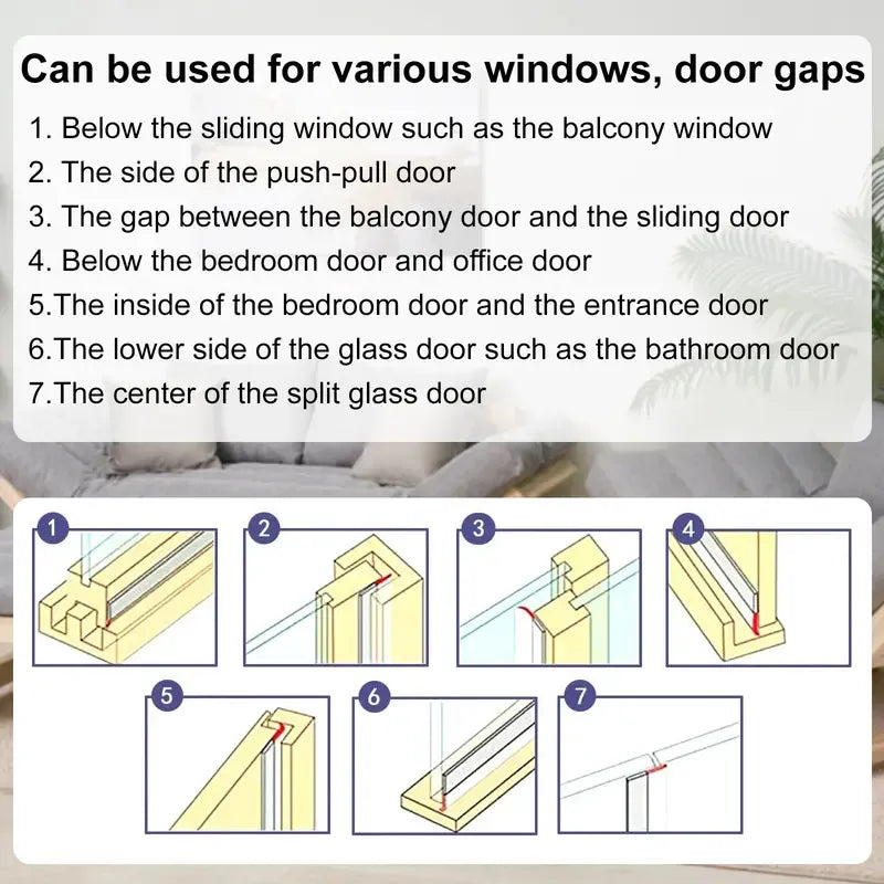 🔥16.4Ft Door Weather Stripping｜Adhesive Seal Strip