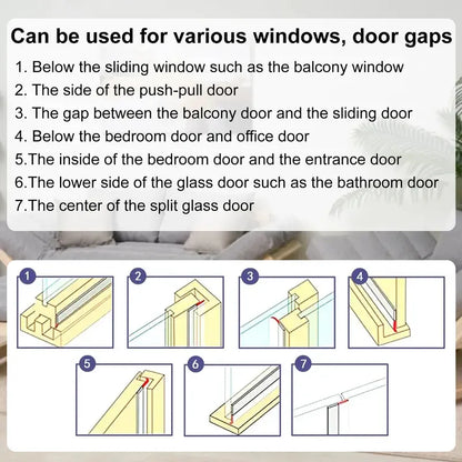🔥16.4Ft Door Weather Stripping｜Adhesive Seal Strip