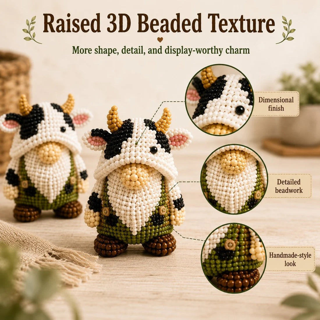🔥3D Beaded Gnome DIY Kit Collection✨🎁