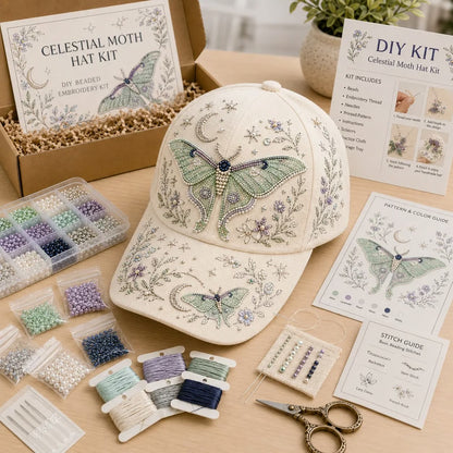 🧢✨ Premium Hummingbird Garden Beaded Hat DIY Kit | Luxury Flocked Canvas with Scratch-Resistant Non-Fading Pearl Beads DIY Handmade Floral Cap Decor 🌿