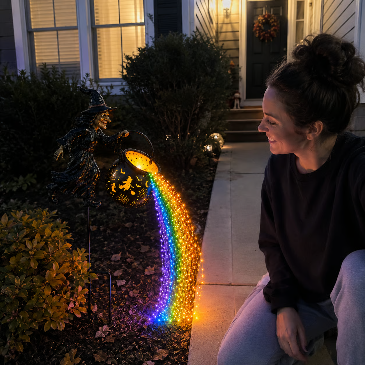 🔥 49% OFF Halloween Early Bird Sale 🎃 Halloween Witch Cauldron Garden Light