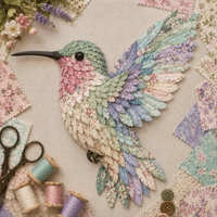 🌸 Spring Blossom Hummingbird