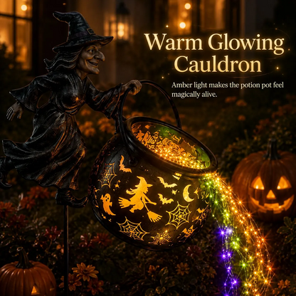 🔥 49% OFF Halloween Early Bird Sale 🎃 Halloween Witch Cauldron Garden Light