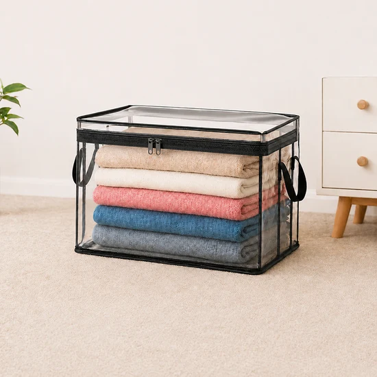 🔥Last Day 49% OFF📦 Large Clear Thick Plastic Storage Box with Hinged Lid