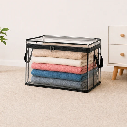 🔥Last Day 49% OFF📦 Large Clear Thick Plastic Storage Box with Hinged Lid