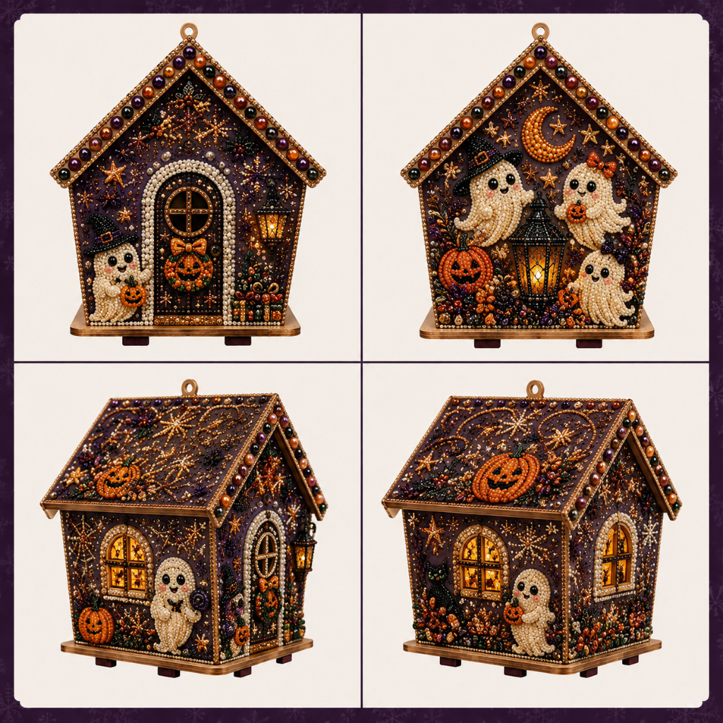 🎃🧙Plymagic DIY Pearl Art - Moonlight Enchanted Cottage Collection
