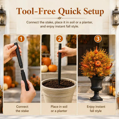 💥Limited Stock 49% OFF-🍂Artificial Fall Pumpkin Tree Stakes– 🧡Full, Lush & Fade-Resistant