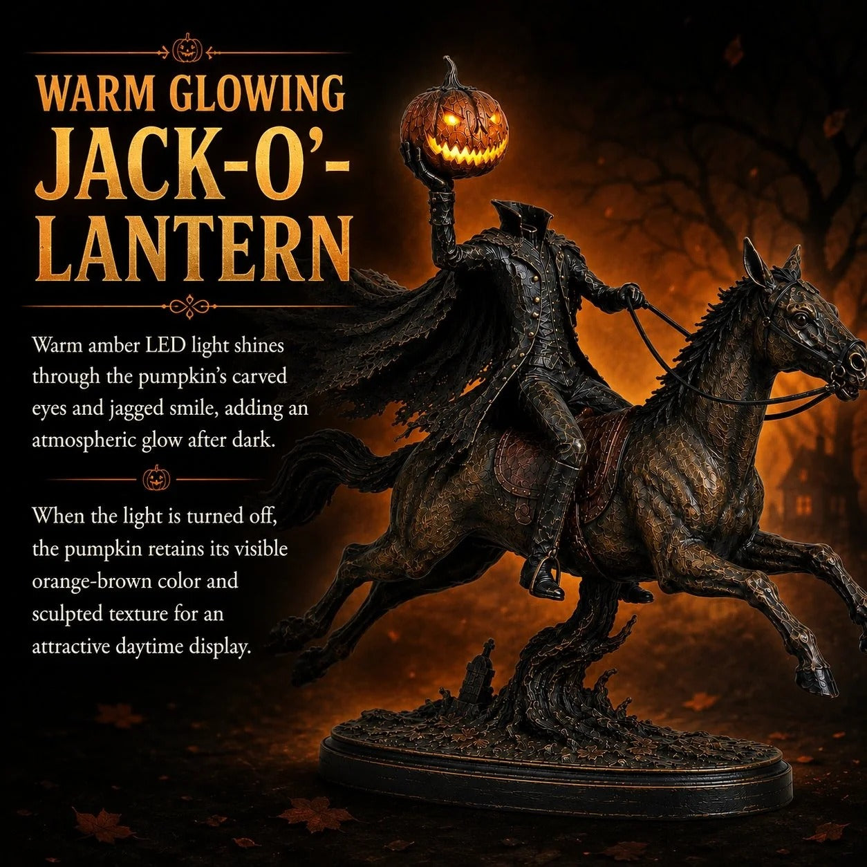 🗡️🏇Midnight Chase Headless Horseman Figurine