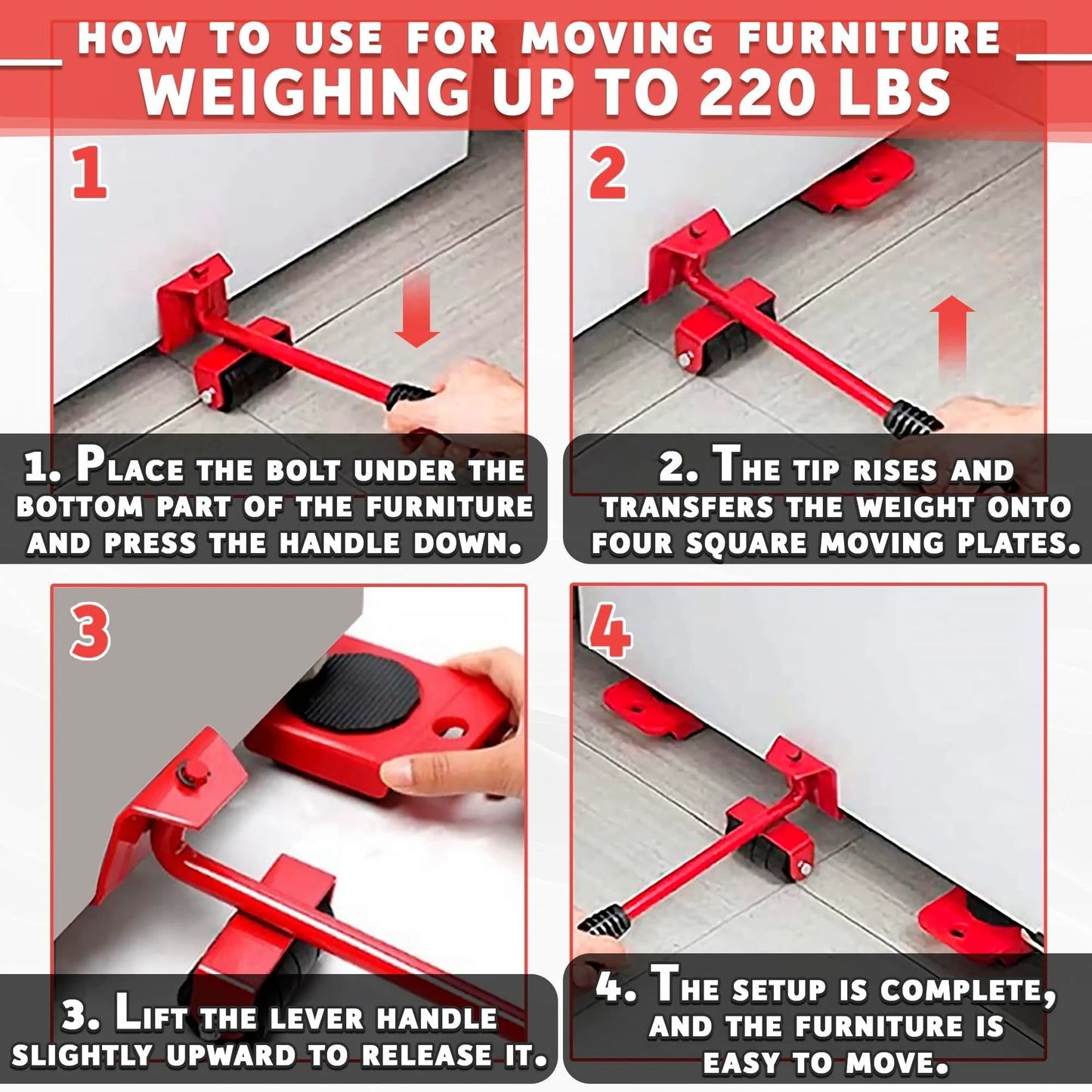 🔥Heavy Furniture Moving Set – Lift & Slide Furniture Easily