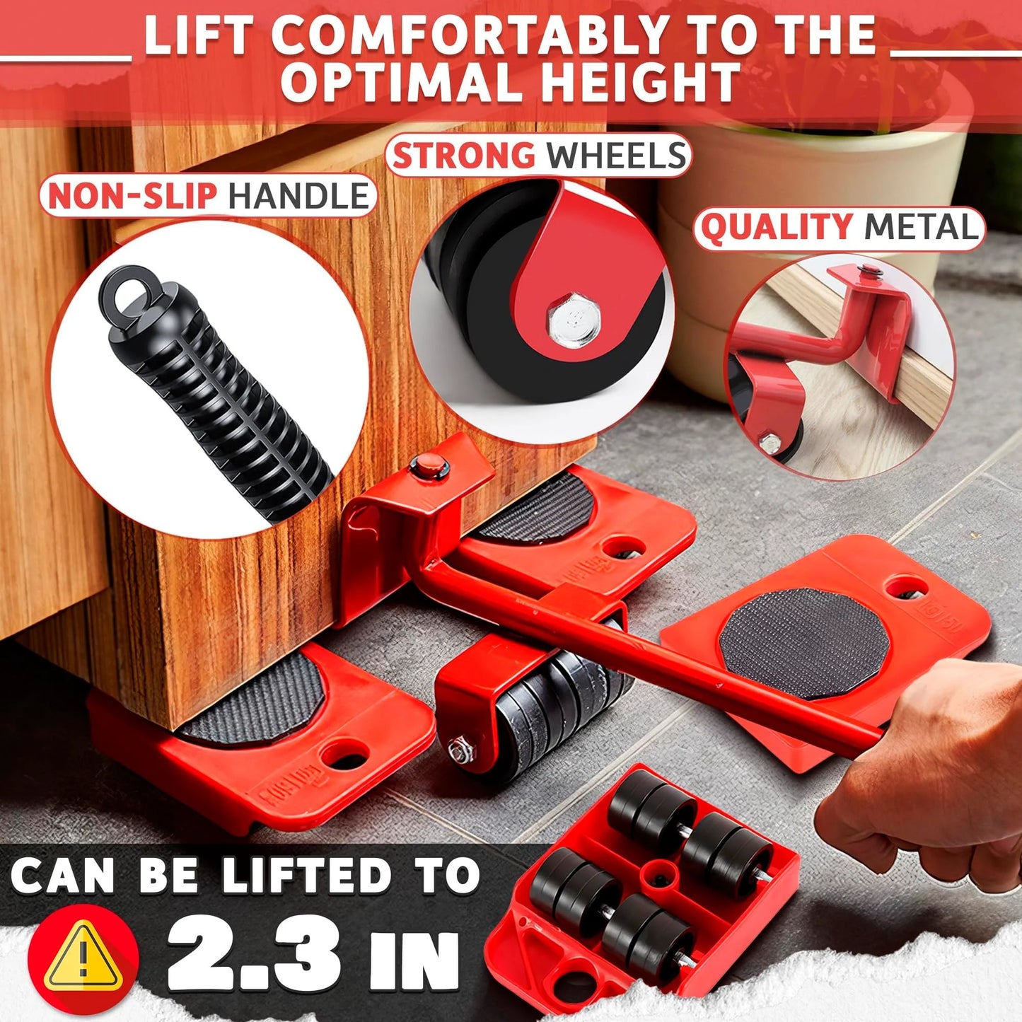 🔥Heavy Furniture Moving Set – Lift & Slide Furniture Easily