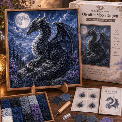🎁Last Day 49% OFF🐉 Mythic Dragon Realms 3D Fabric Poke Art Kit
