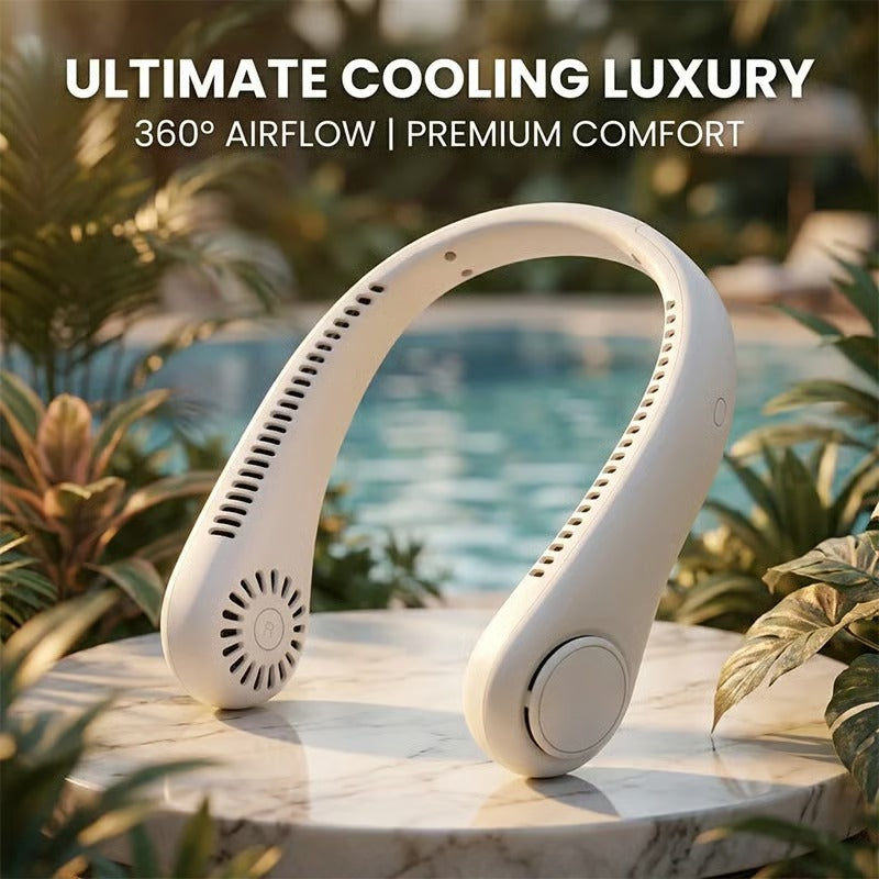 🔥LAST DAY 50% OFF -360° Bladeless Wearable Neck Fan Portable Quiet Air Cooler