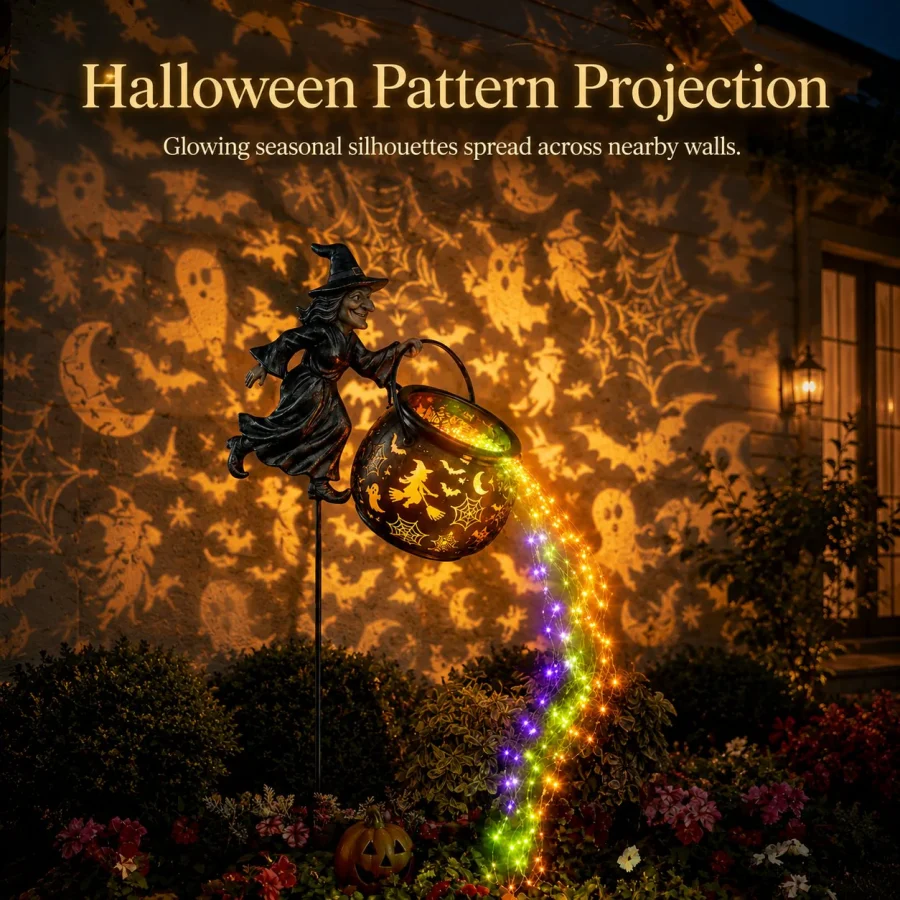 🔥 49% OFF Halloween Early Bird Sale 🎃 Halloween Witch Cauldron Garden Light